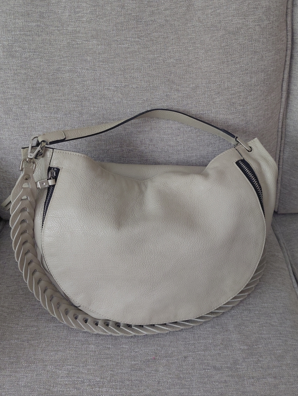 Gianni Chiarini Pebleded  Leather Hobo Shoulder Bag